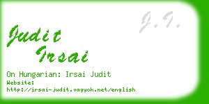 judit irsai business card